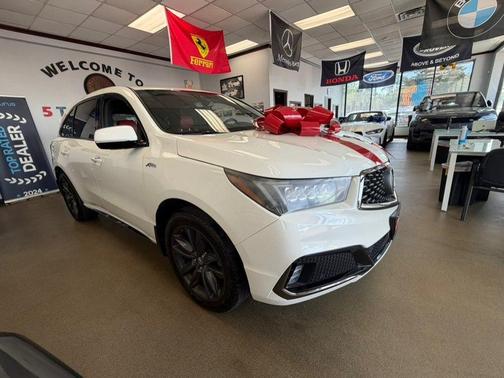 White Diamond Pearl 2019 Acura MDX 3.5L Technology & A-Spec Pkgs