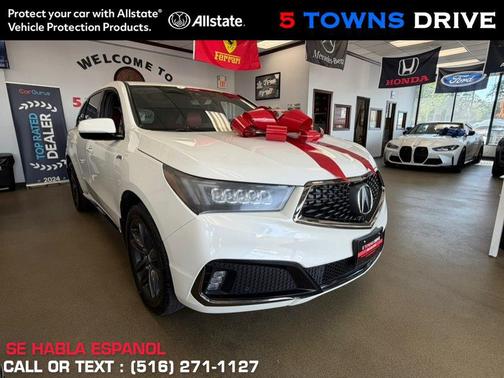 White Diamond Pearl 2019 Acura MDX 3.5L Technology & A-Spec Pkgs