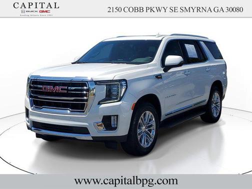 White Frost Tricoat 2023 GMC Yukon SLT