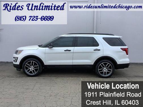 White Platinum Metallic Tri-Coat 2016 Ford Explorer Sport
