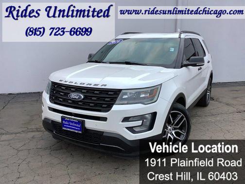 White Platinum Metallic Tri-Coat 2016 Ford Explorer Sport