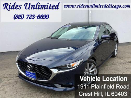 Deep Crystal Blue Mica 2021 Mazda Mazda3 AWD w/Preferred Package