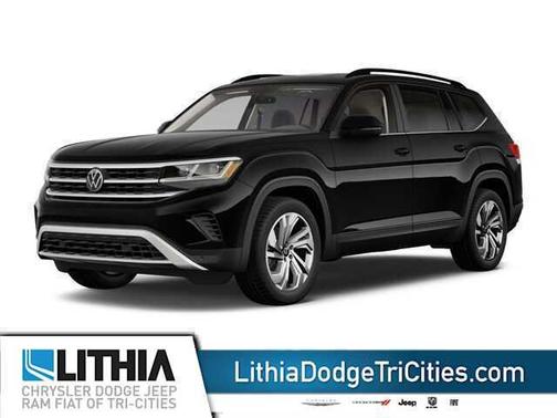 Deep Black Pearl Effect 2021 Volkswagen Atlas 3.6 V6 SE w/ Technology