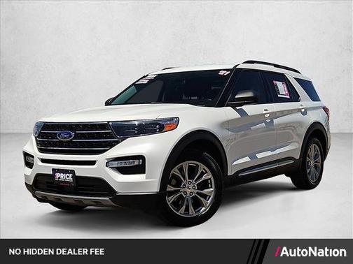 Star White Metallic Tri-Coat 2021 Ford Explorer XLT