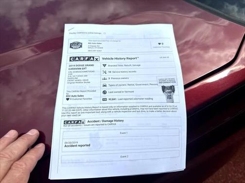 2019 Dodge Grand Caravan SXT