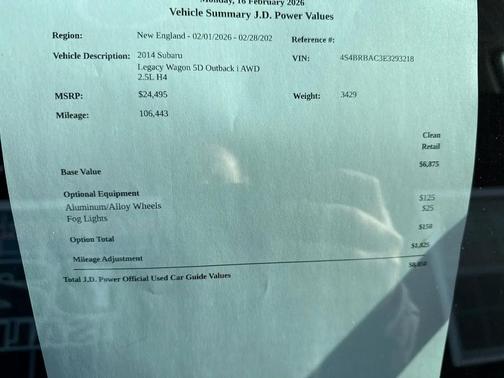 2014 Subaru Outback 2.5i