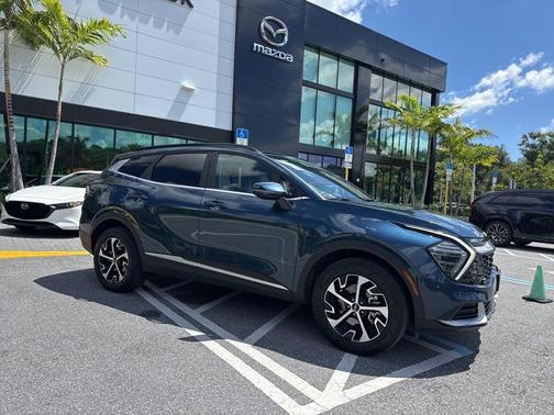 Blue 2024 Kia Sportage Hybrid EX
