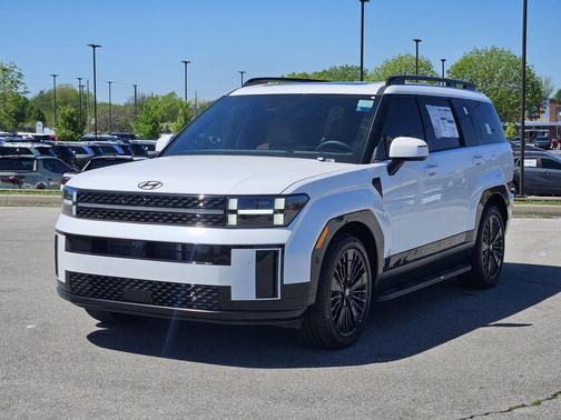 Serenity White 2026 Hyundai SANTA FE HEV Calligraphy