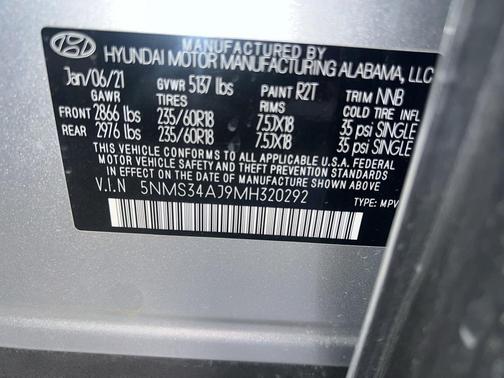 2021 Hyundai SANTA FE SEL 2.4
