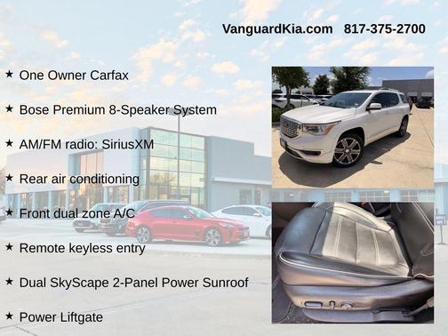 White Frost Tricoat 2019 GMC Acadia Denali