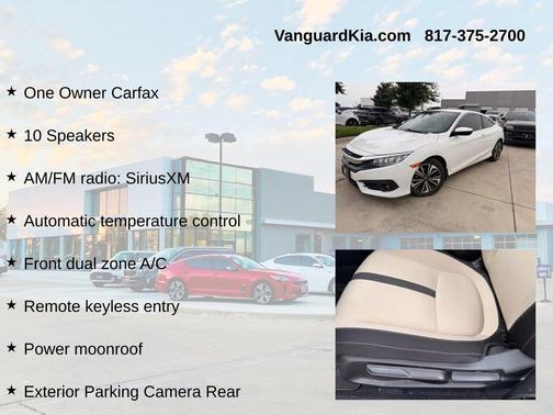 Taffeta White 2018 Honda Civic EX-T