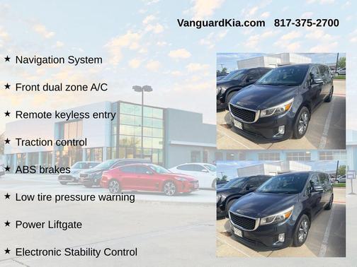 Deep Formal Blue 2015 Kia Sedona SX