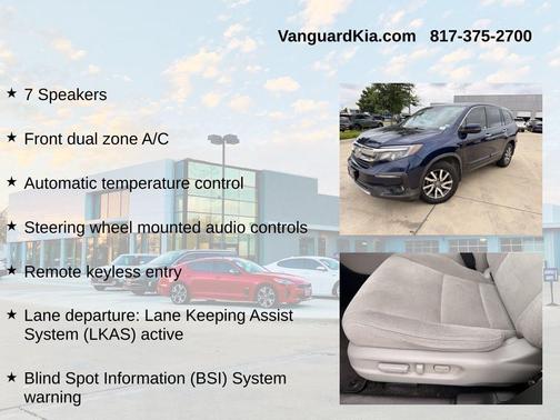 Blue 2019 Honda Pilot EX