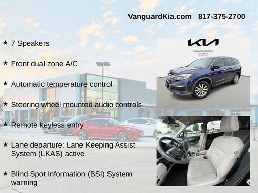 Blue 2019 Honda Pilot EX