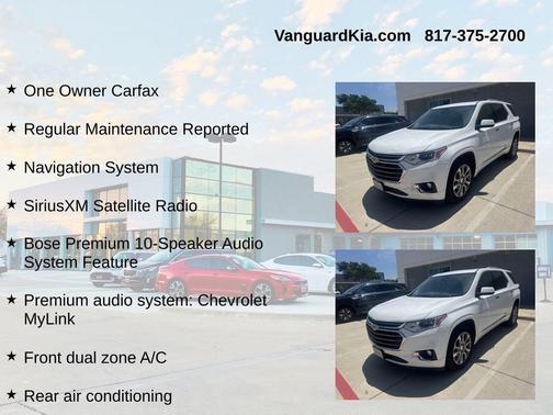 Summit White 2018 Chevrolet Traverse Premier