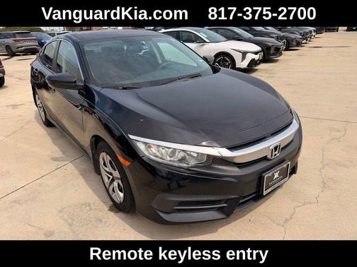 Black 2017 Honda Civic LX