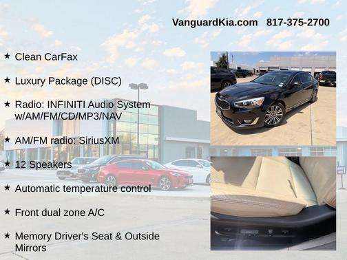 Aurora Black 2014 Kia Cadenza Premium
