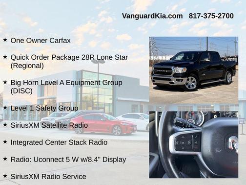 Diamond Black Crystal Pearlcoat 2022 RAM 1500 Big Horn/Lone Star