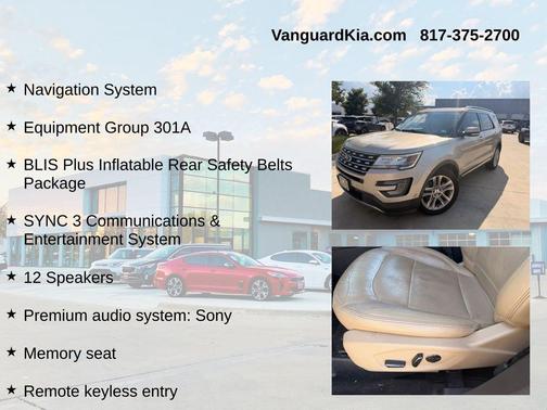 WHITE GOLD METALLIC 2017 Ford Explorer Limited