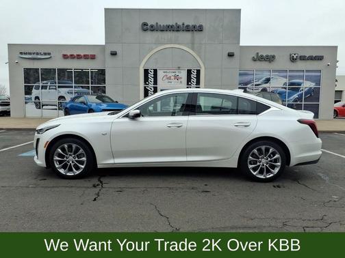 Crystal White Tri-Coat 2024 Cadillac CT5 Premium Luxury AWD