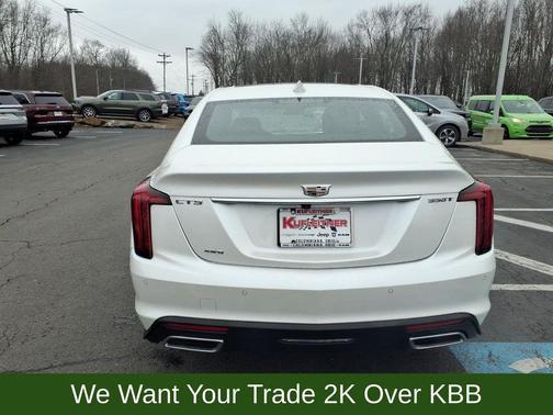 Crystal White Tri-Coat 2024 Cadillac CT5 Premium Luxury AWD