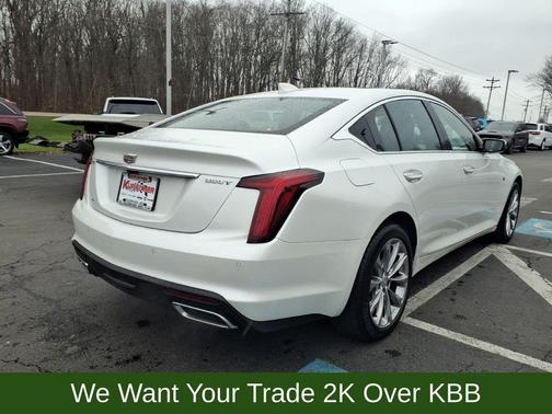 Crystal White Tri-Coat 2024 Cadillac CT5 Premium Luxury AWD