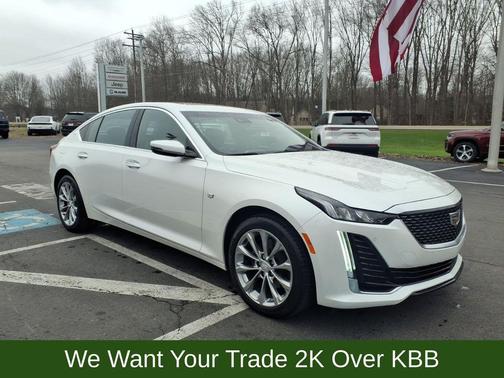 Crystal White Tri-Coat 2024 Cadillac CT5 Premium Luxury AWD