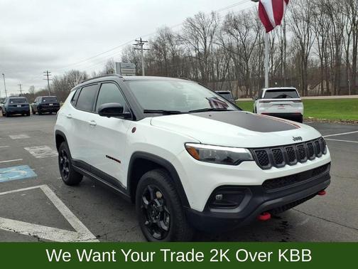 Bright White Clearcoat 2023 Jeep Compass Trailhawk