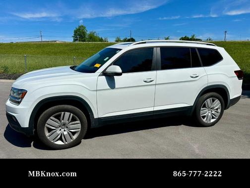 Pure White 2019 Volkswagen Atlas 3.6L SE w/Technology