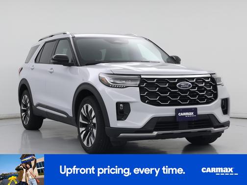 White 2025 Ford Explorer Platinum