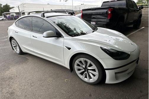 Pearl White Multi 2021 Tesla Model 3 Standard Range Plus