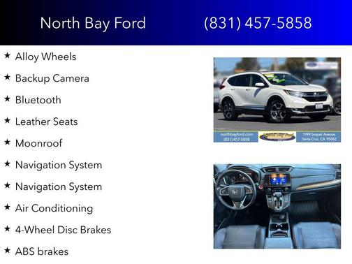 White Diamond Pearl 2018 Honda CR-V Touring