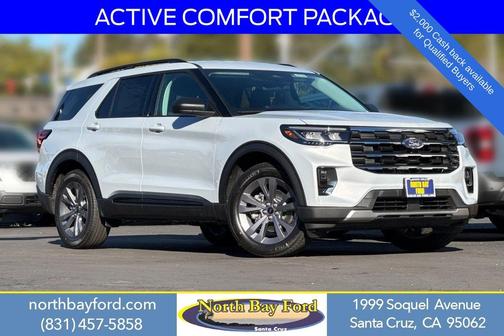Space White Metallic 2026 Ford Explorer Active