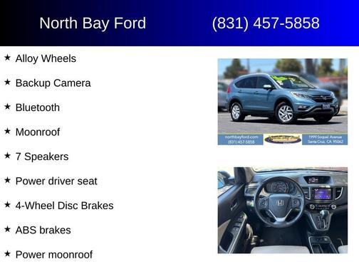 Gray 2016 Honda CR-V EX-L
