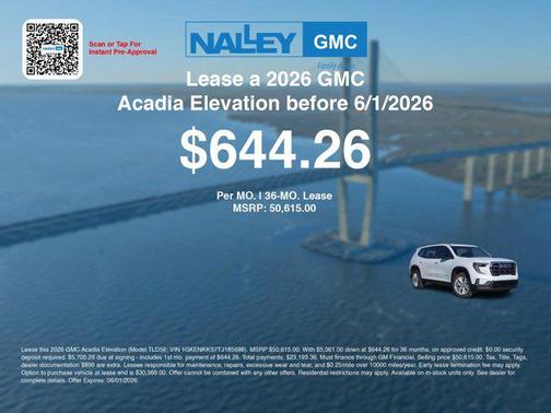 Glacier White Tricoat 2026 GMC Acadia FWD Elevation