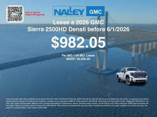 Glacier White Tricoat 2026 GMC Sierra 2500 Denali