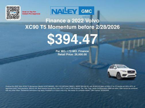 2022 Volvo XC90 T5 Momentum