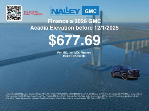 2026 GMC Acadia FWD Elevation