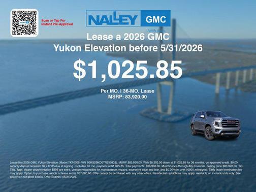 Sterling Metallic 2026 GMC Yukon 4WD Elevation