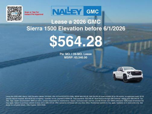 Summit White 2026 GMC Sierra 1500 Elevation
