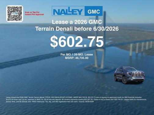 Downpour Metallic 2026 GMC Terrain Denali
