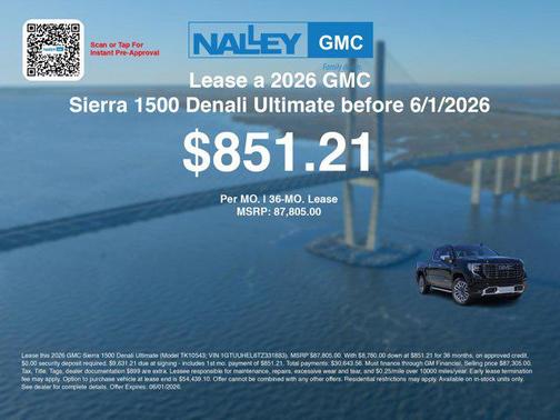 Onyx Black 2026 GMC Sierra 1500 Denali Ultimate