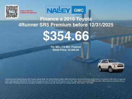 2016 Toyota 4Runner SR5 Premium