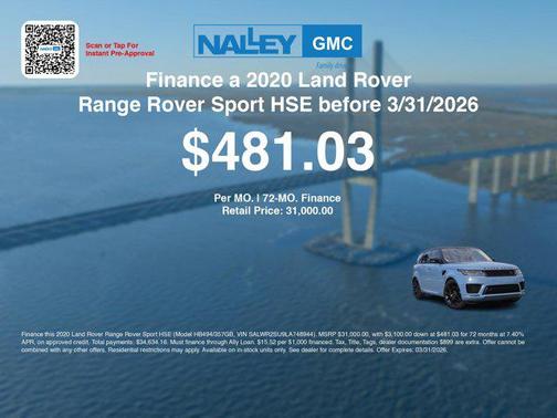 2020 Land Rover Range Rover Sport HSE