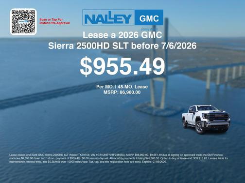 Summit White 2026 GMC Sierra 2500 SLT