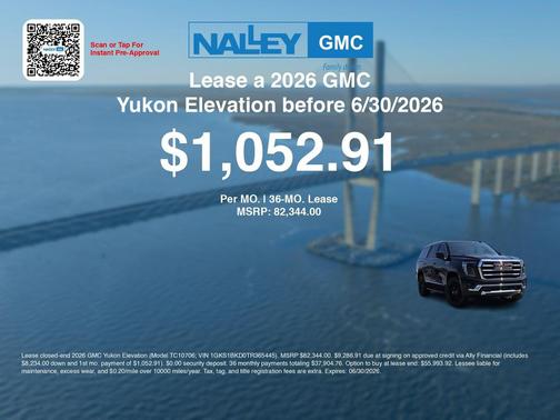 Onyx Black 2026 GMC Yukon 2WD Elevation