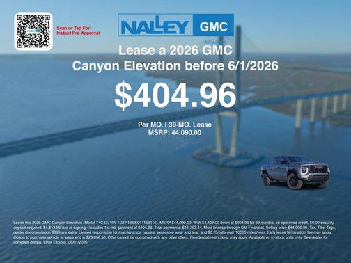 Sterling Metallic 2026 GMC Canyon Elevation