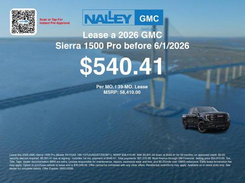 Onyx Black 2026 GMC Sierra 1500 Pro