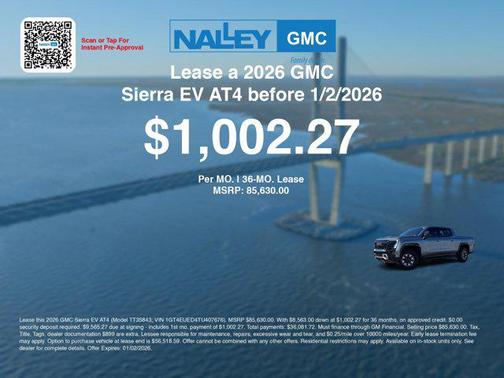 2026 GMC Sierra EV Extended Range AT4