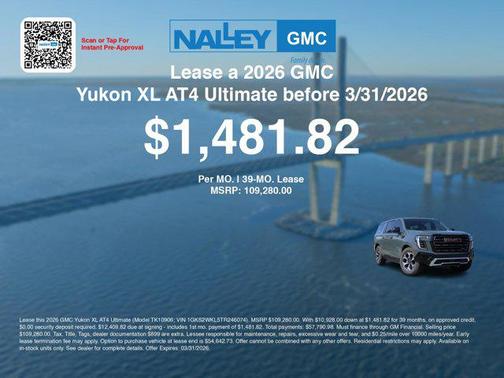 2026 GMC Yukon XL 4WD AT4 Ultimate